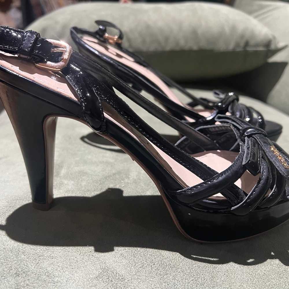 Prada Black Patent Leather heels size 29 - image 6