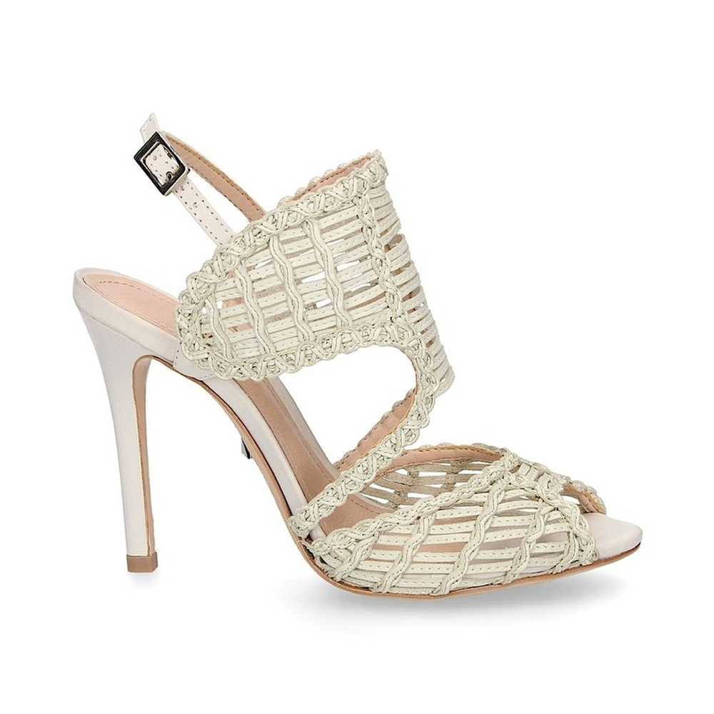 SCHUTZ Lattice Woven Peep-Toe Heels - image 1