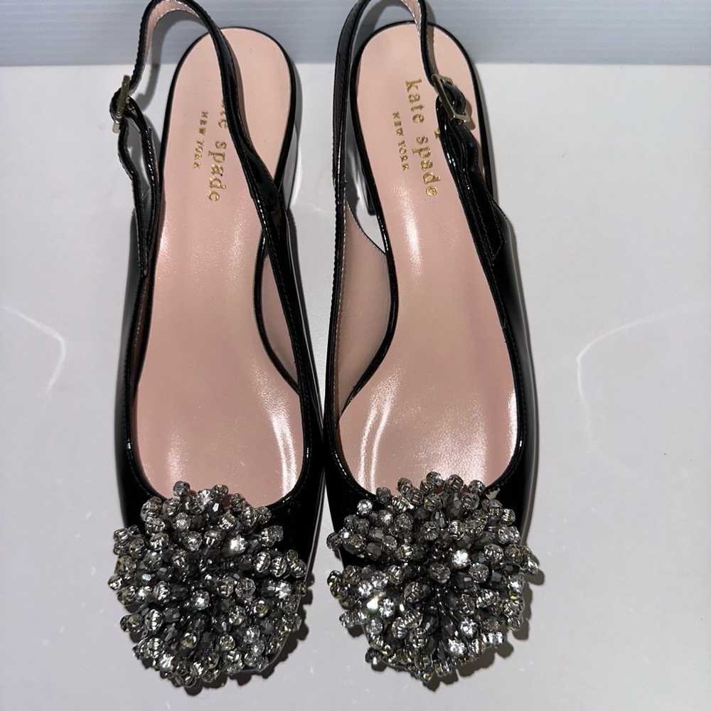 Kate Spade Black Slingback Heels Size 6 M - image 5