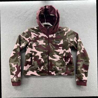 Pinko columbia womens size m pink camo full zip j… - image 1