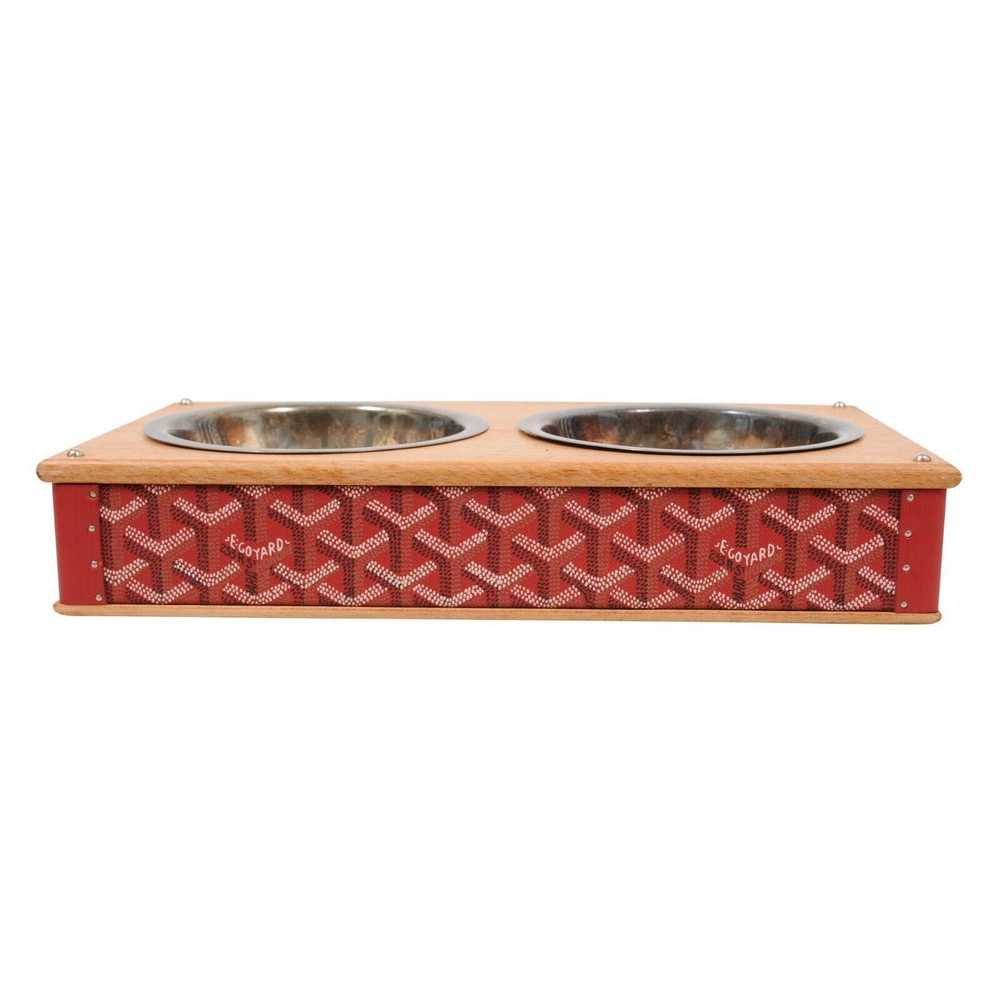 Goyard Edmond Double Dog Cat Bowl Hard Sided Trun… - image 5