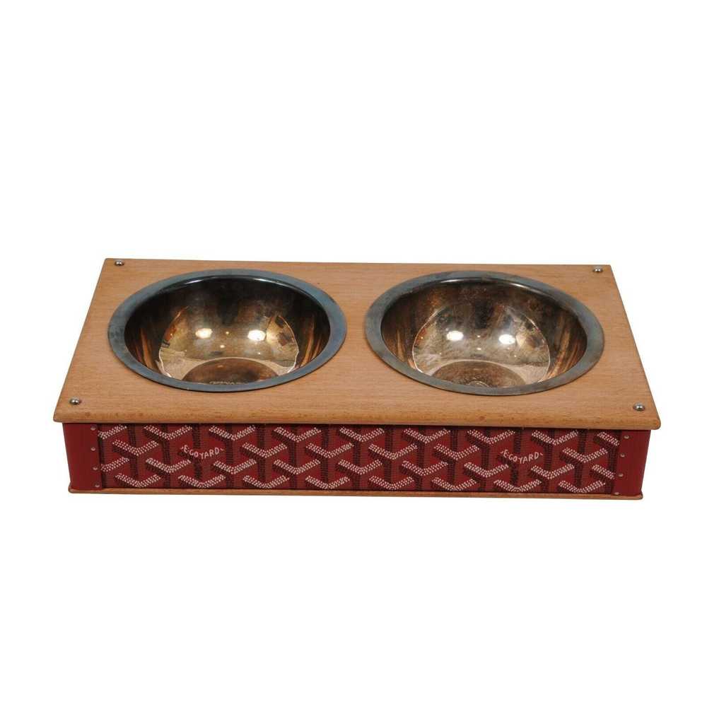 Goyard Edmond Double Dog Cat Bowl Hard Sided Trun… - image 8