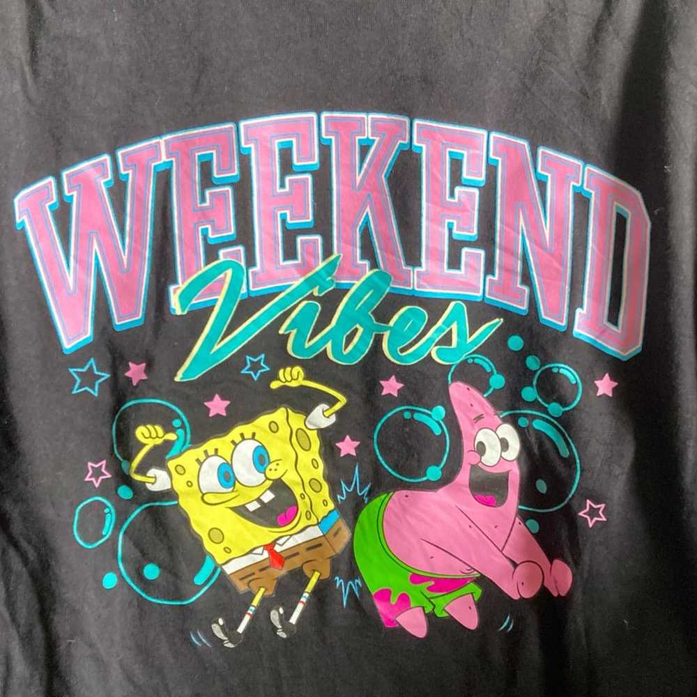 Imported vintage [SpongeBob SPONGE BOB] long-slee… - image 2