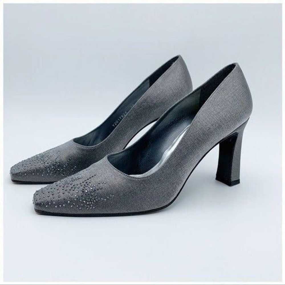 Stuart Weitzman Pewter Jeweled Heels - image 10