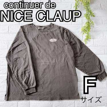 NICE CLAUP Oversized Long Sleeve Cut-Sleeve T-Shi… - image 1