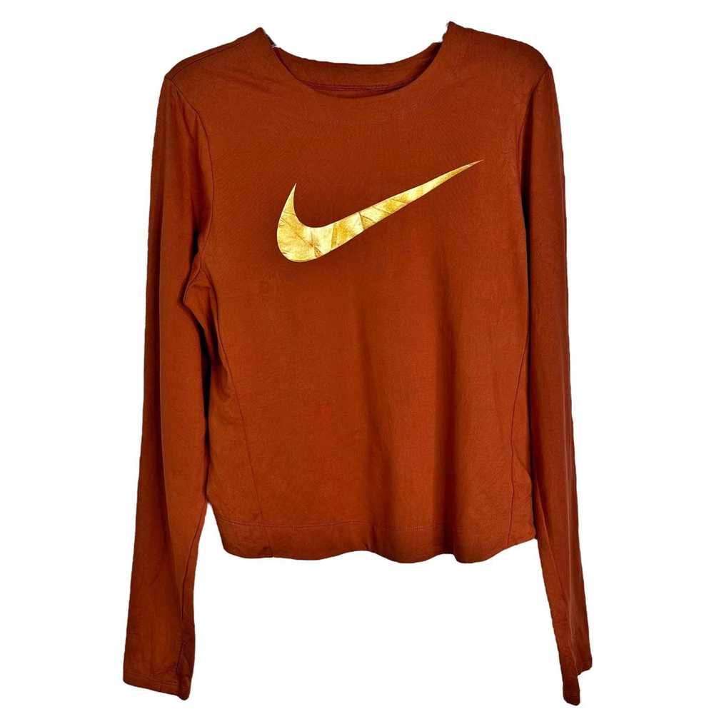 Nike Nike Dri-FIT Long Sleeve Running Top Burnt O… - image 1