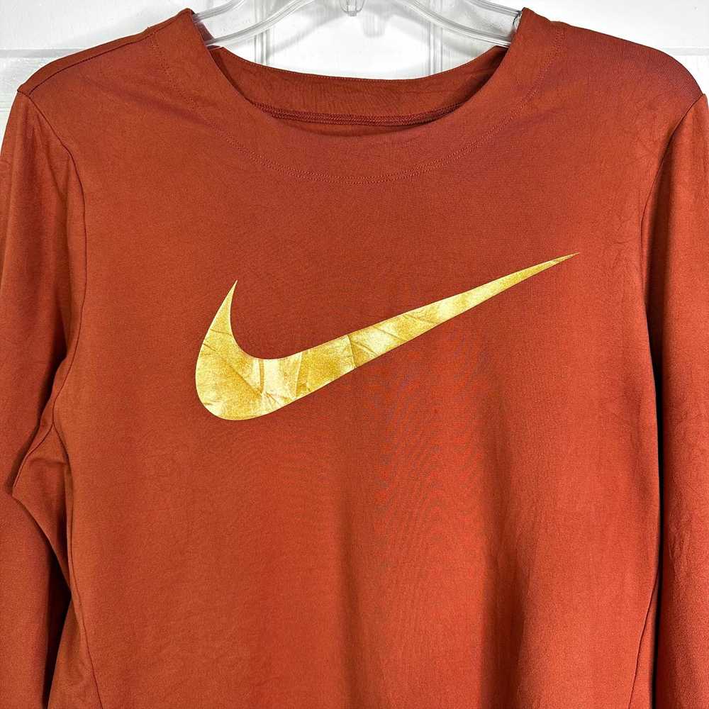 Nike Nike Dri-FIT Long Sleeve Running Top Burnt O… - image 3