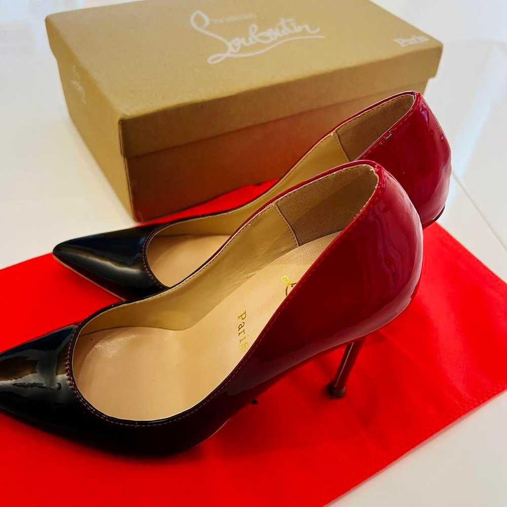 Christian Louboutin Red and Black Ombre High Heels - image 2