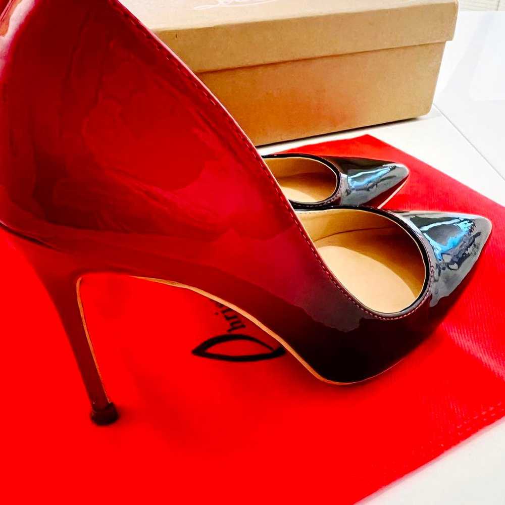 Christian Louboutin Red and Black Ombre High Heels - image 5