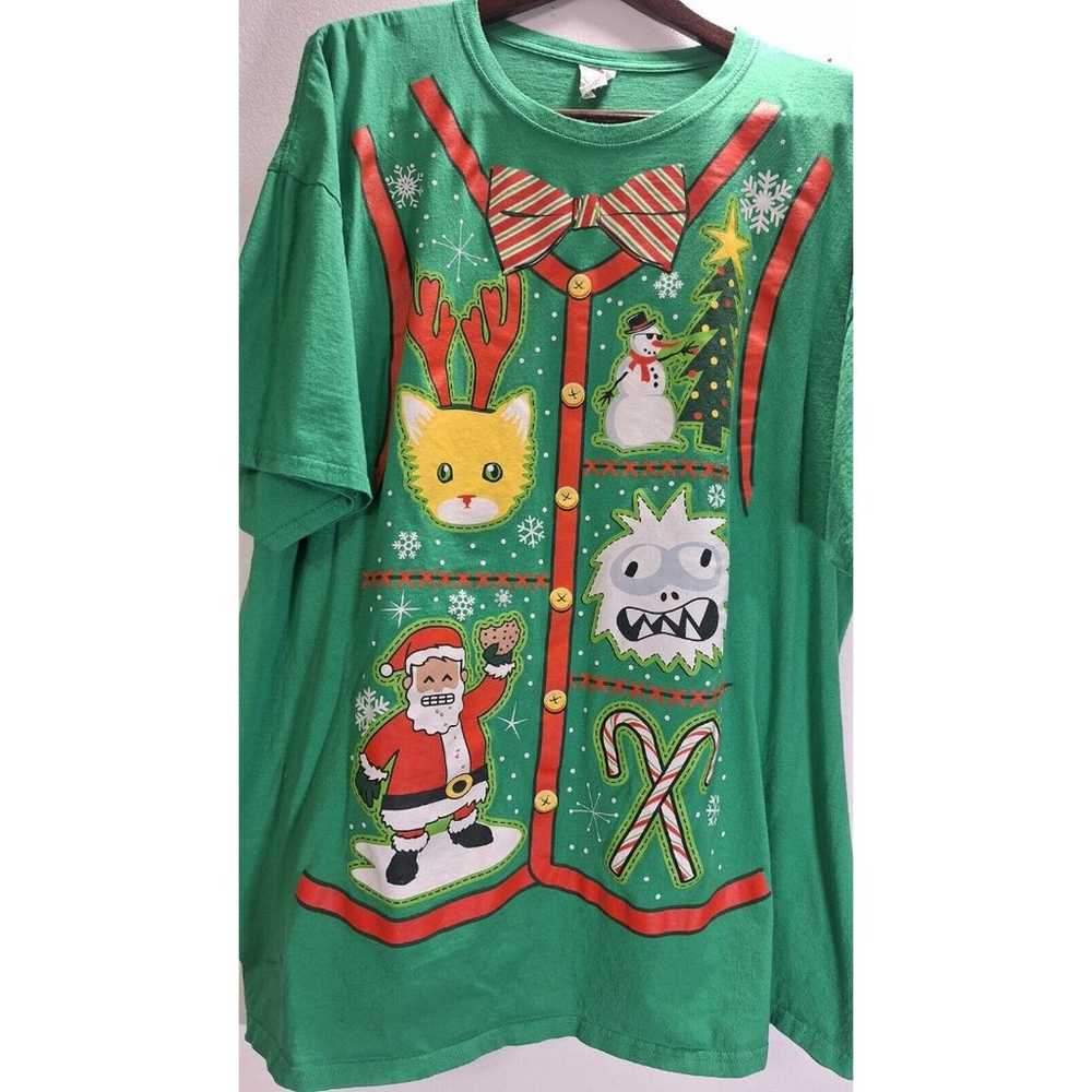 Vtg Dec. 25th Christmas T Shirt Size 3x Santa Hol… - image 4