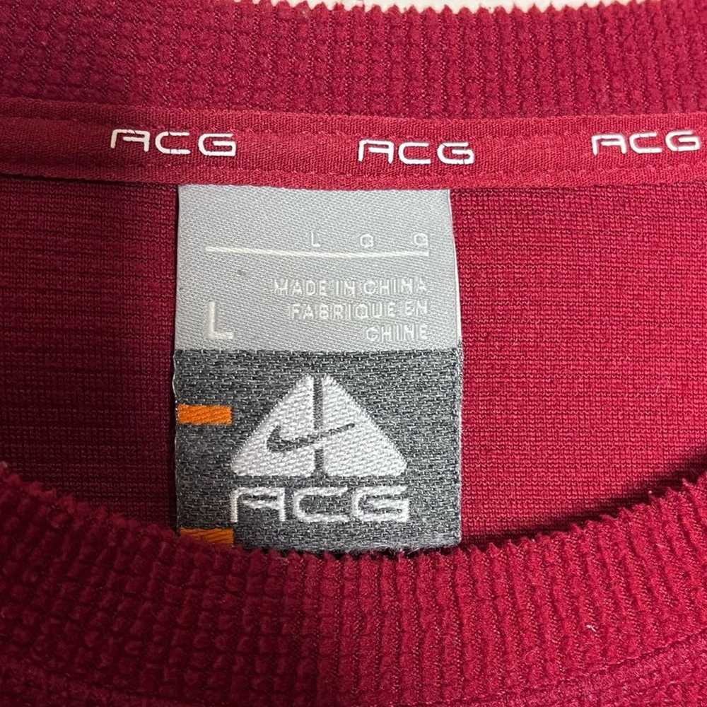 Nike ACG NIKE ACG brick red waffle texture soft f… - image 4