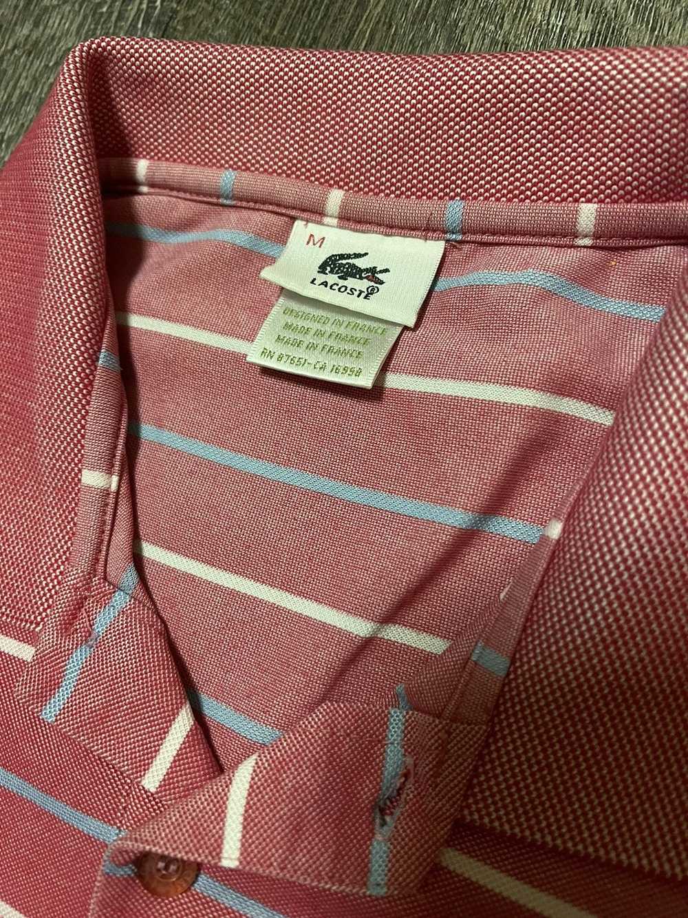 Lacoste × Vintage Vintage Lacoste Pink Polo Shirt… - image 4