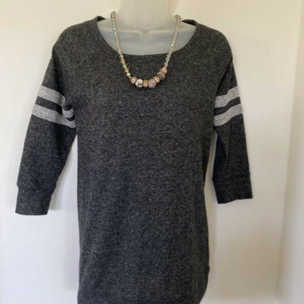 VTG Ladies Sweater Soft Gray Tunic EUC - image 7