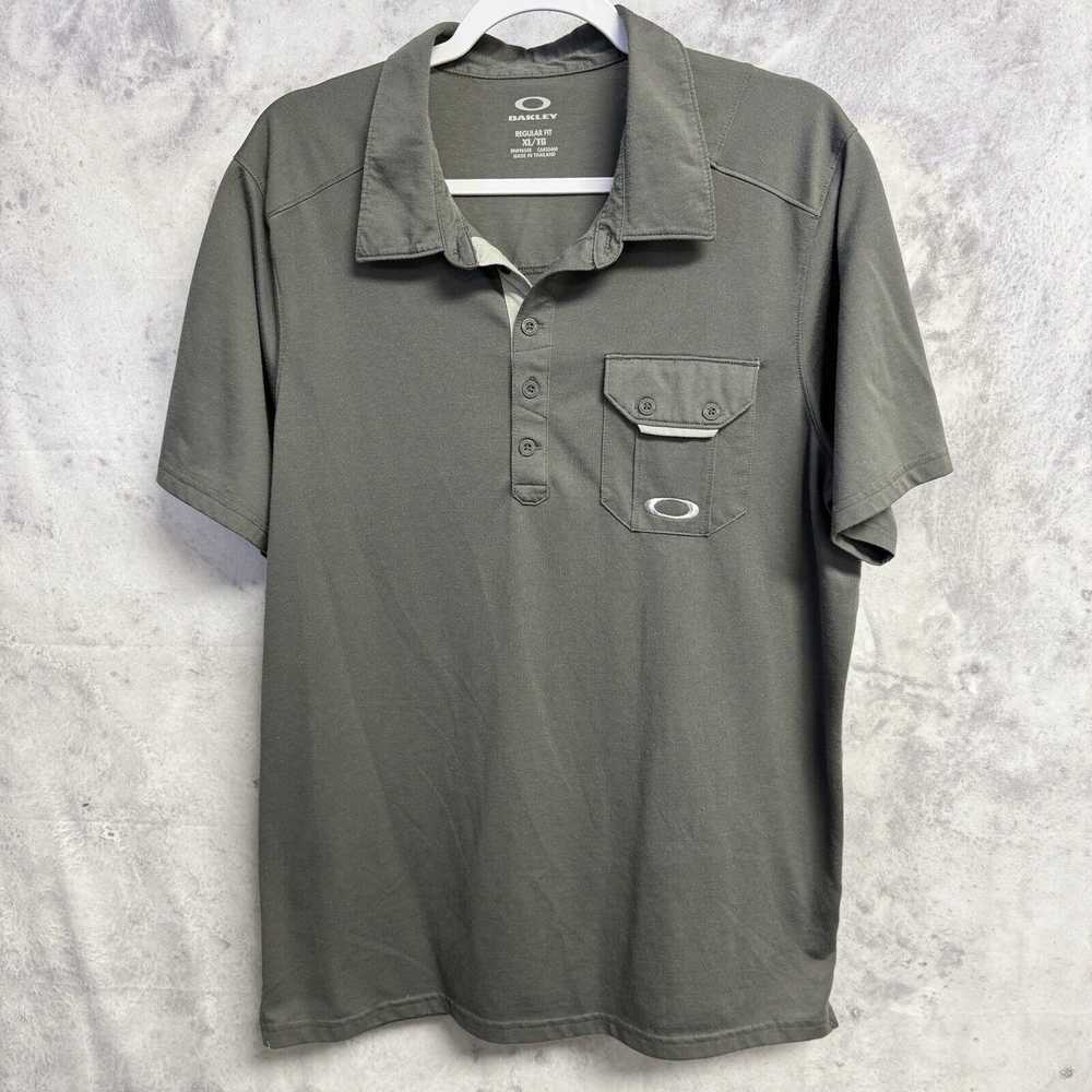 Oakley Oakley Polo Shirt Mens XL Gray Short Sleev… - image 1