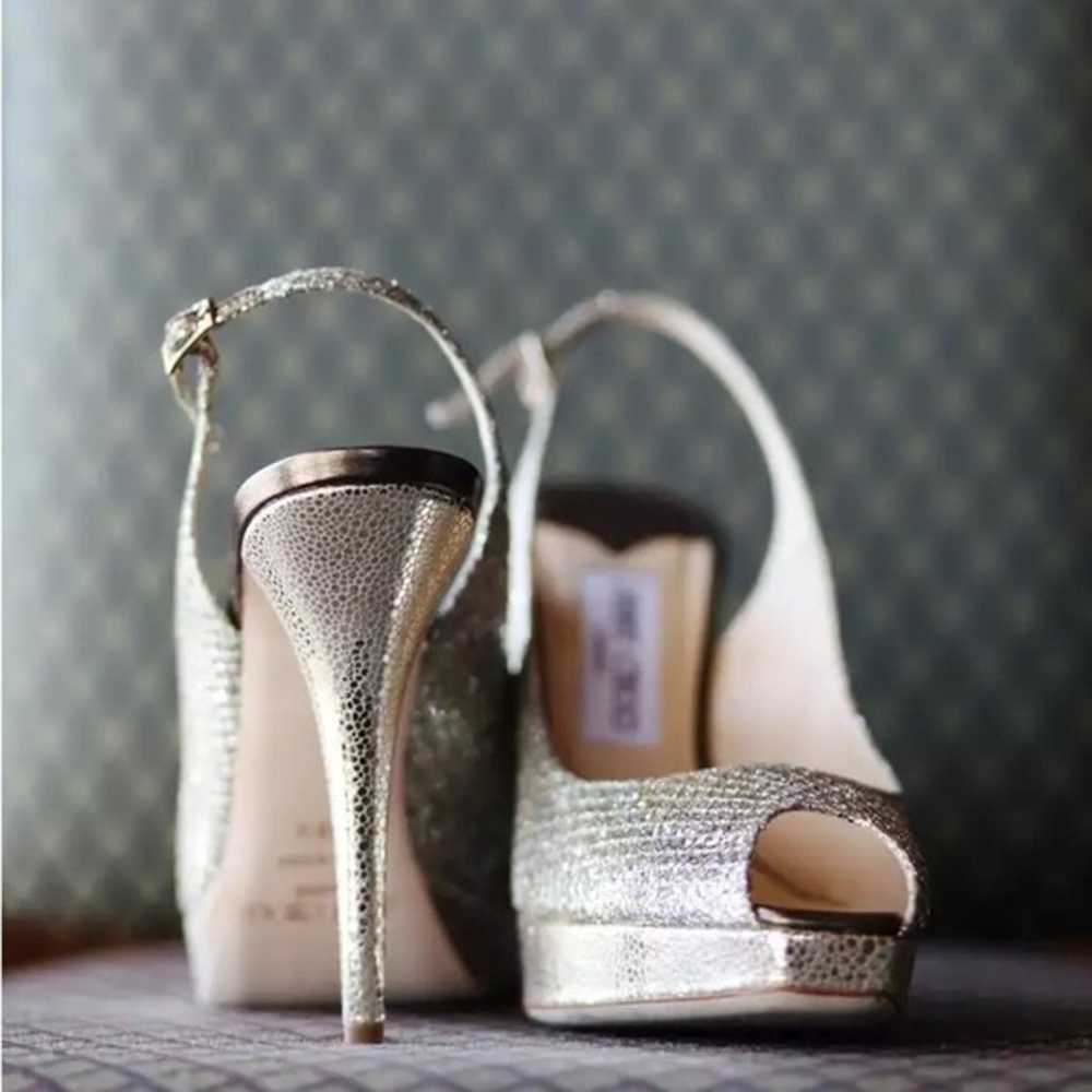 Jimmy Choo Clue Champagne Sparkle Slingback Platf… - image 12