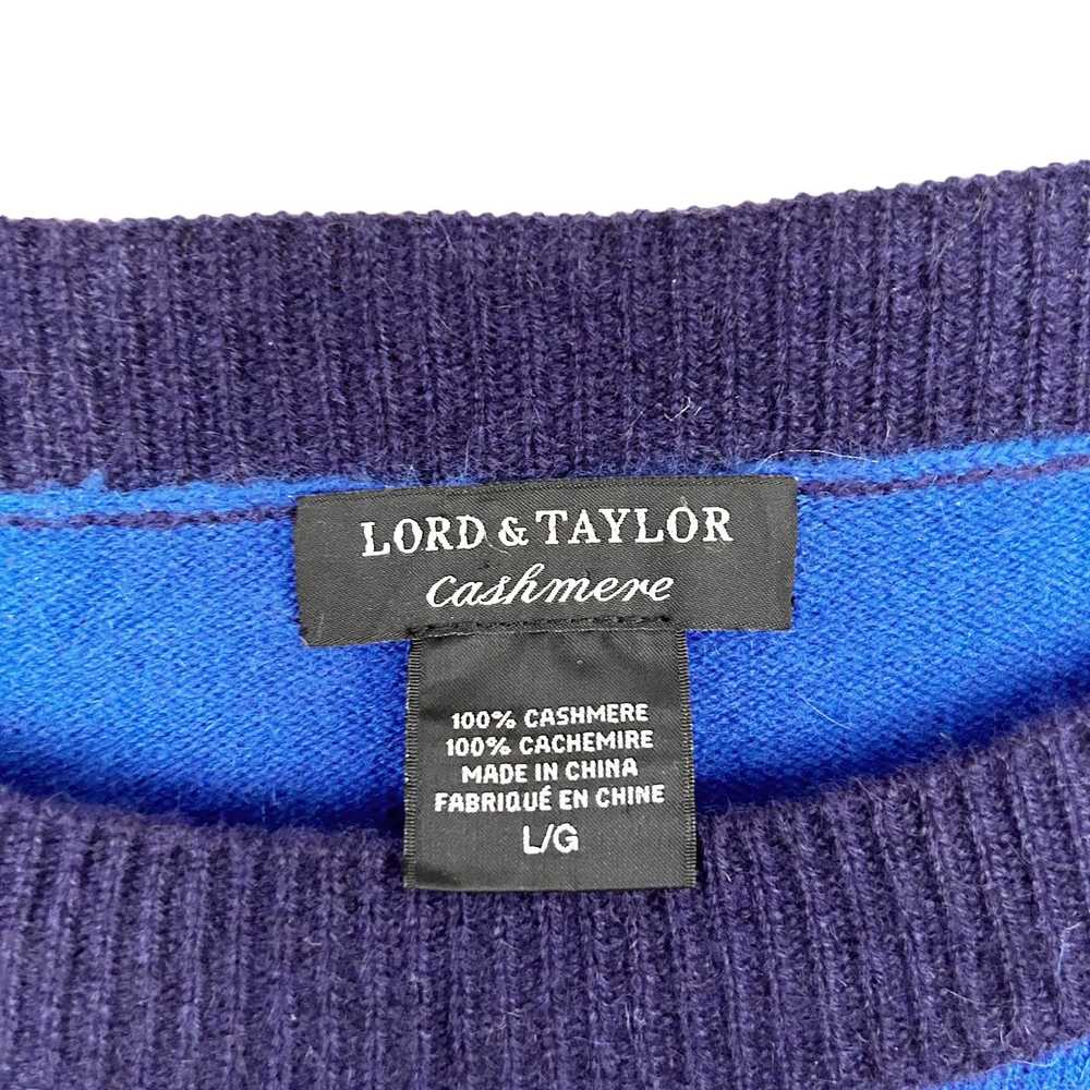 Lord & Taylor Lord & Taylor Blue 100% Cashmere Sw… - image 2