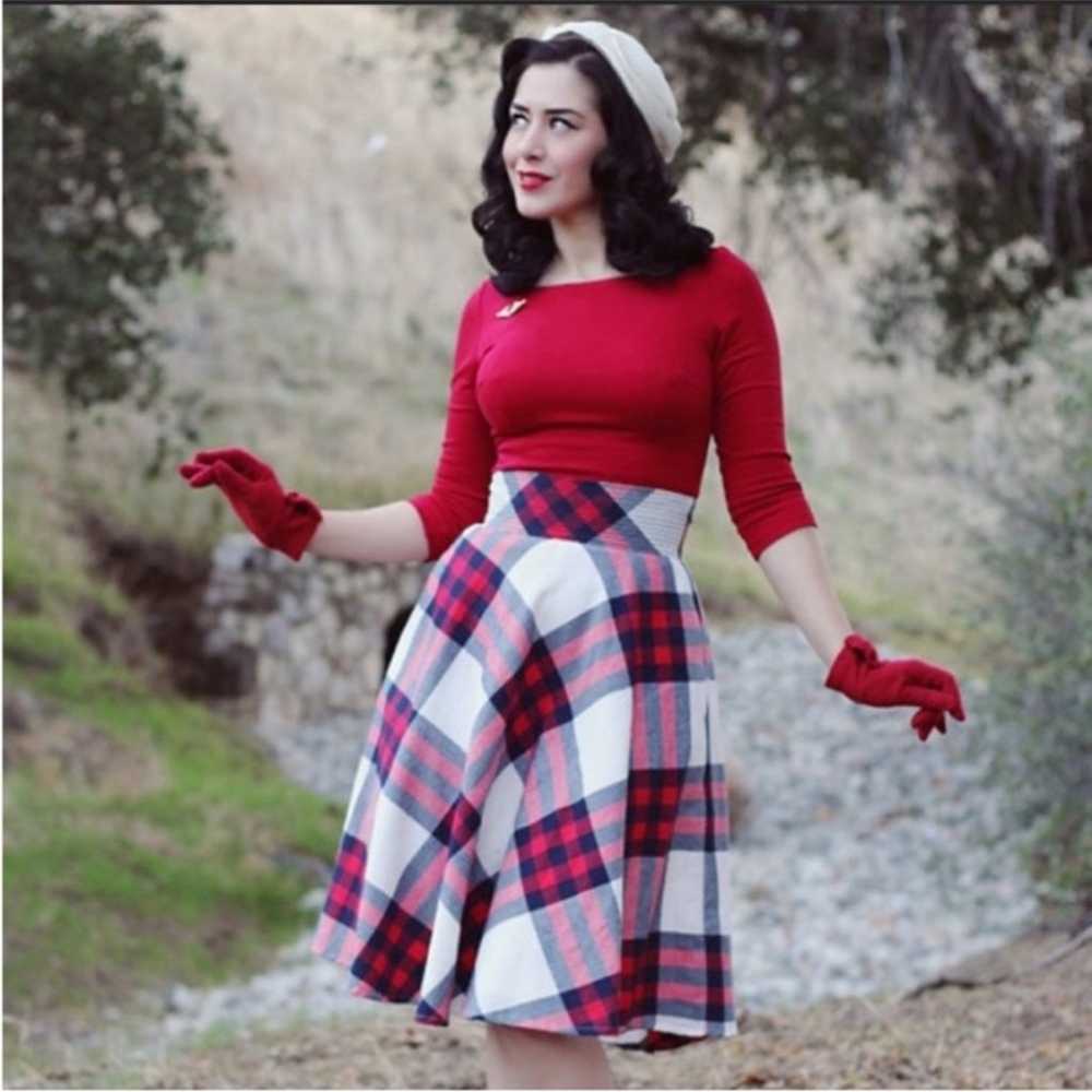 Pinup couture red Sabrina top shirt - image 2