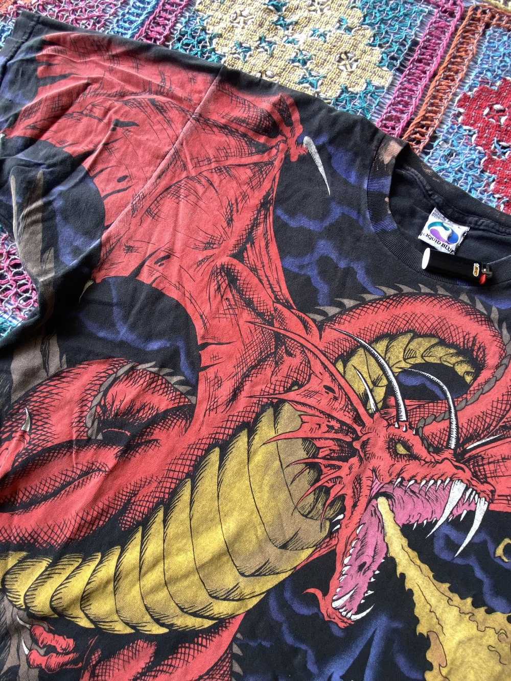 Liquid Blue × Vintage Dragon Tee Shirt Liquid blue - image 1