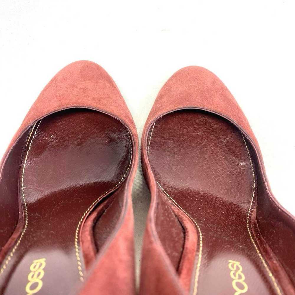 Sergio Rossi size "35" 22.5 cm Bordeaux Gold High… - image 7