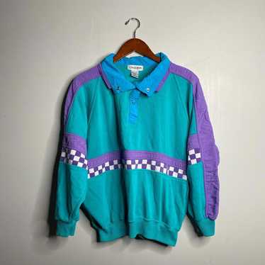 90s Vintage Blue And Purple Sweatshirt