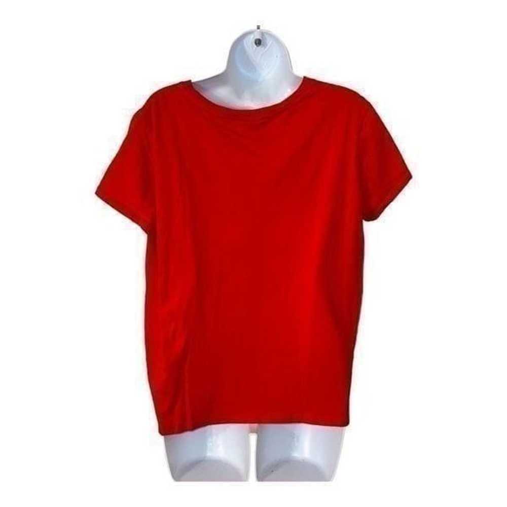 Vintage Sequin Mickey Mouse Tee Face Red Graphic … - image 1