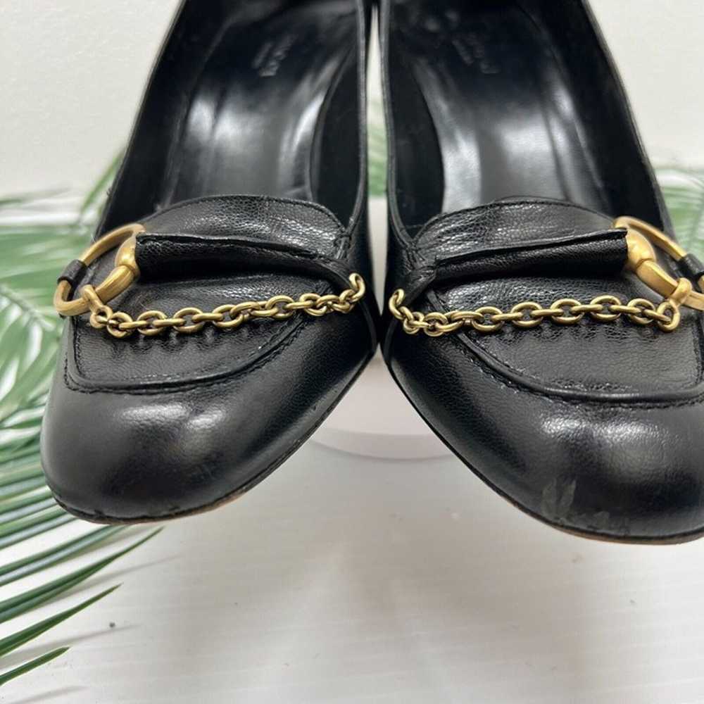 Gucci Women's Black Leather Horse Bit Chain Stile… - image 3