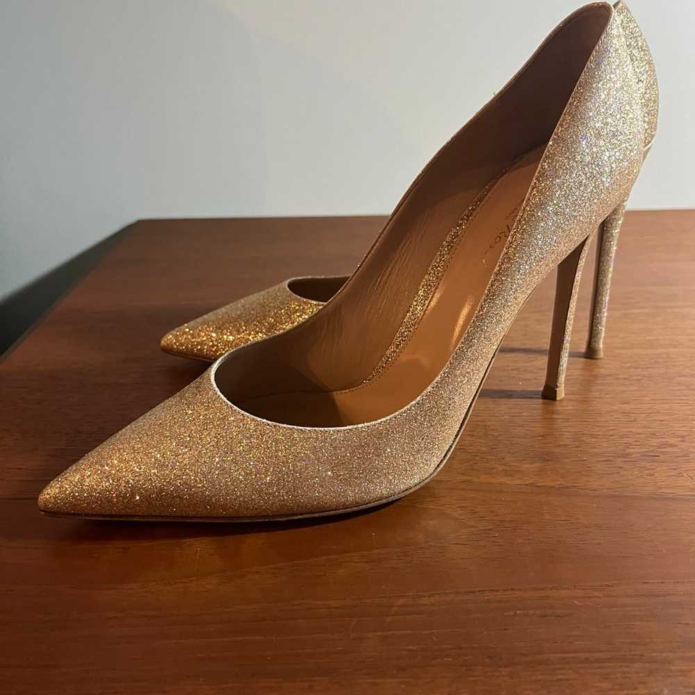 Gianvito Rossi Gold Sparkle Heels - size 42 - image 2