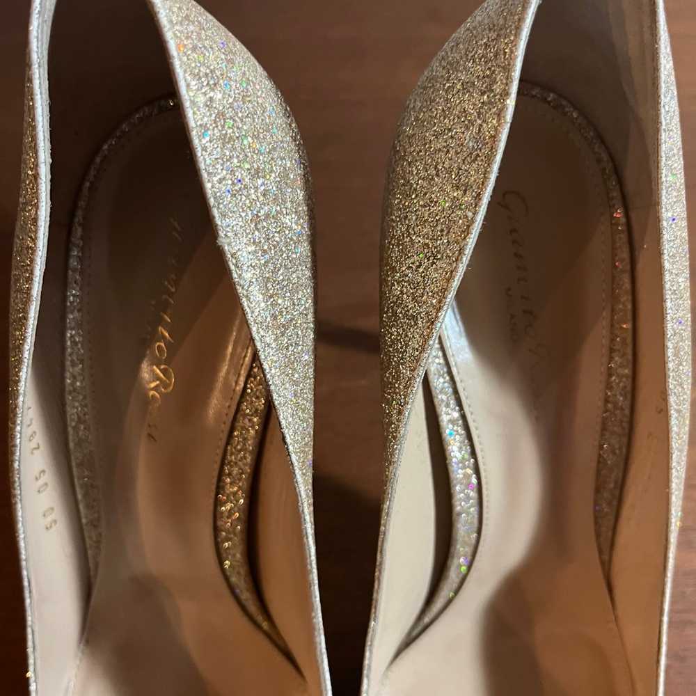 Gianvito Rossi Gold Sparkle Heels - size 42 - image 5