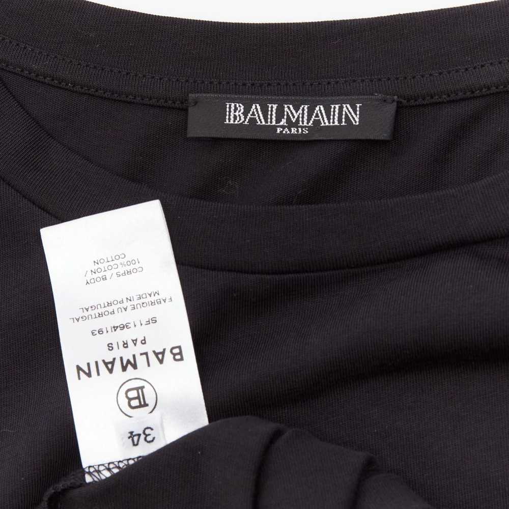 Balmain BALMAIN black white B logo gold military … - image 8