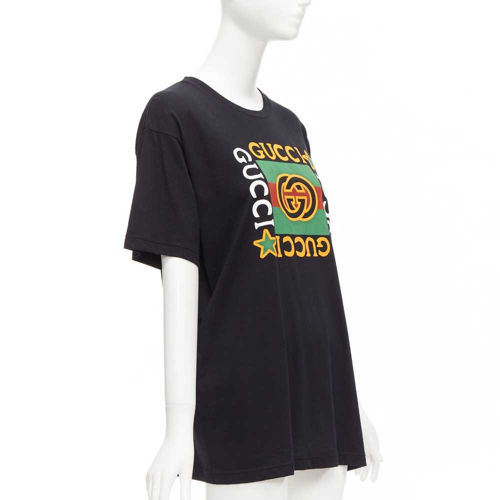 Gucci GUCCI black Vintage GG box logo cotton long… - image 3