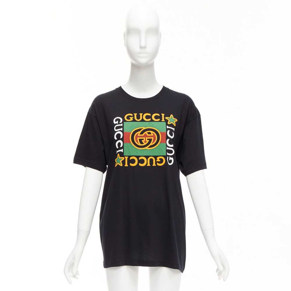 Gucci GUCCI black Vintage GG box logo cotton long… - image 9