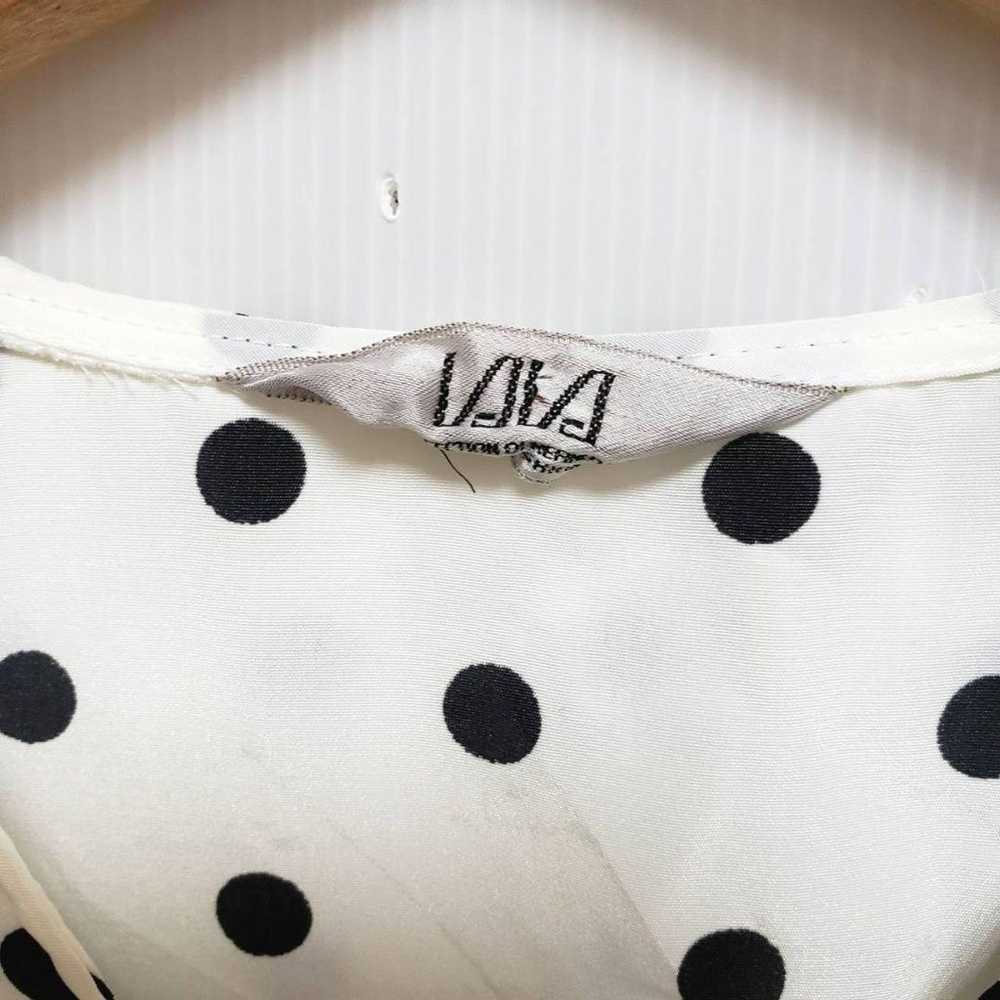 Showa retro antique blouse♥️ Lovely polka dot des… - image 4