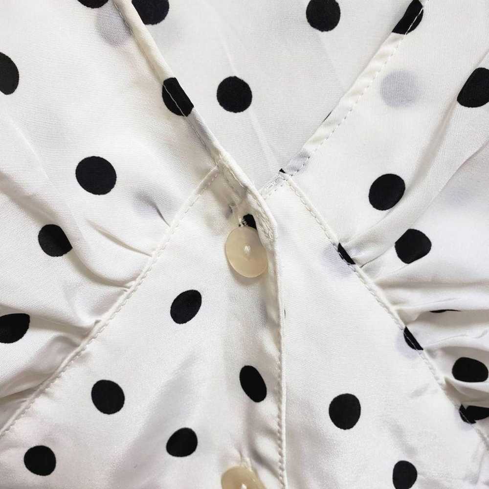 Showa retro antique blouse♥️ Lovely polka dot des… - image 6