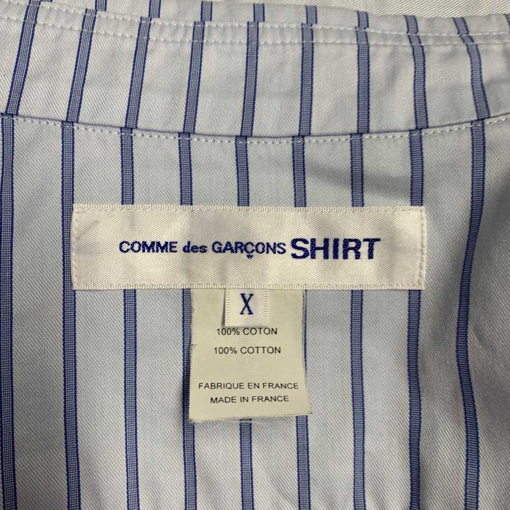 Comme des Garcons Shirt Light Blue Stripe Cotton … - image 4