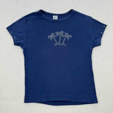 Vintage Tilt Shirt Size Medium Blue Baby Tee Palm 