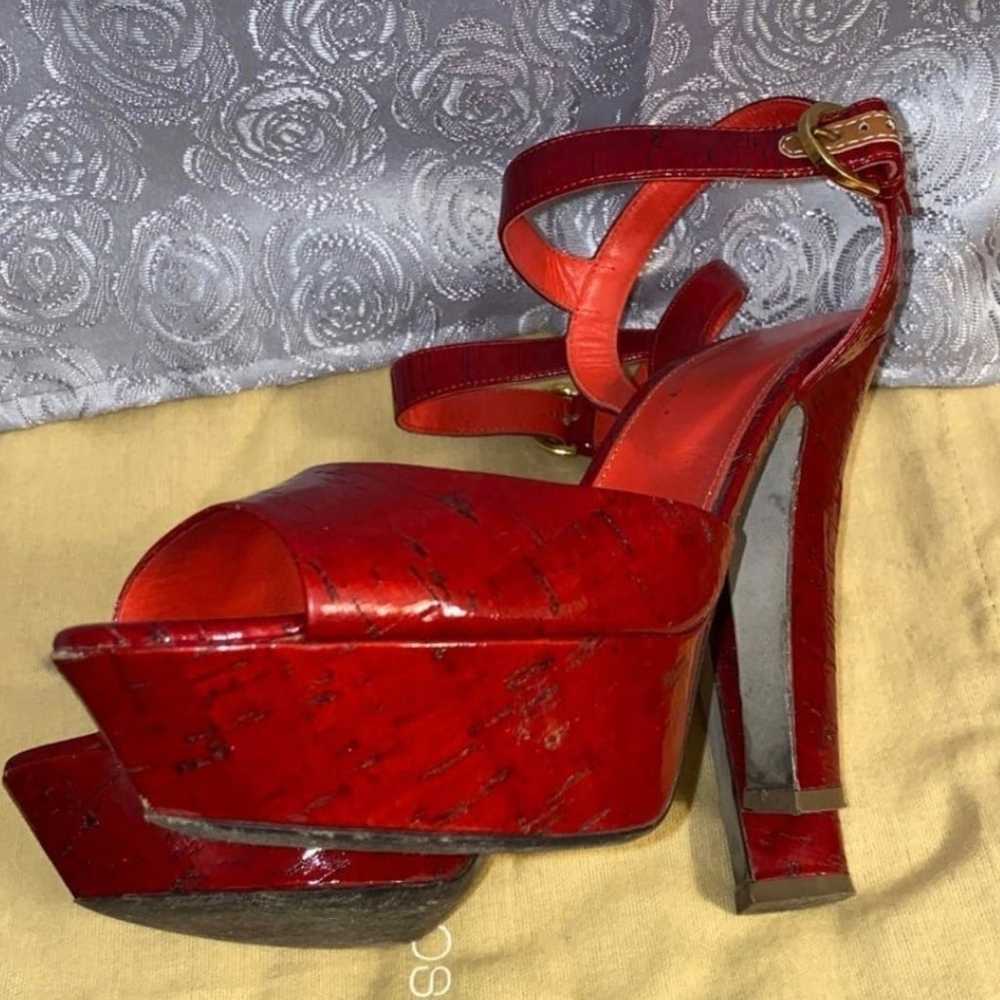 sergio rossi red platform heeled scarpe donna cor… - image 2