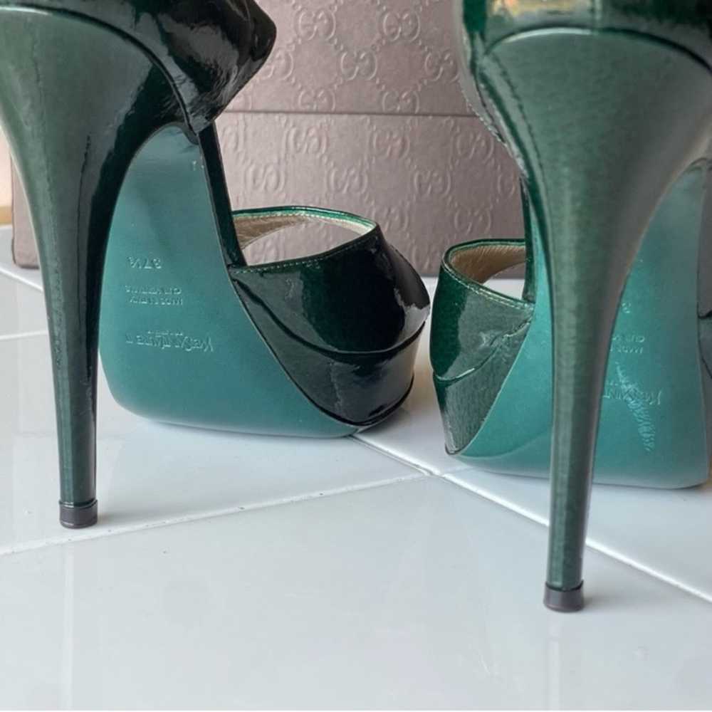 YVES SAINT LAURENT BOTTLE GREEN PLATFORM STRAPPY … - image 1