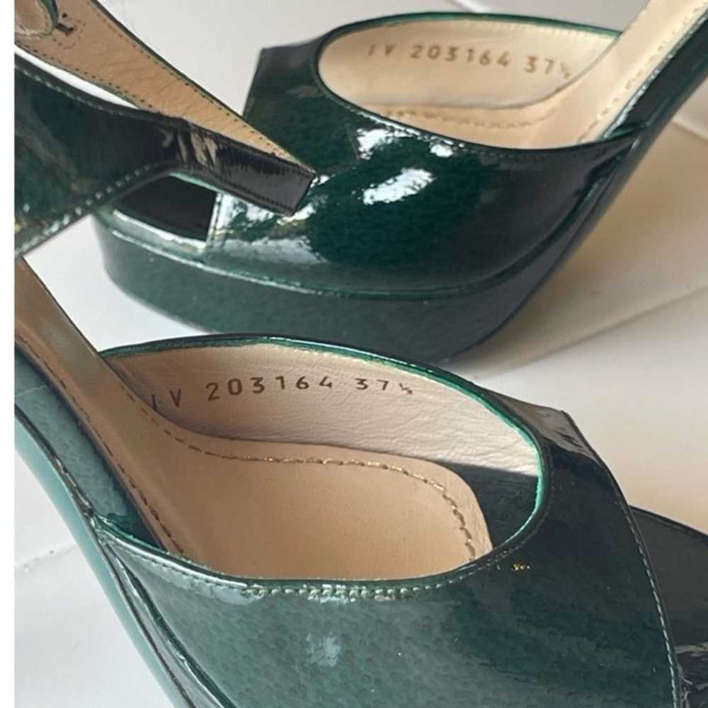 YVES SAINT LAURENT BOTTLE GREEN PLATFORM STRAPPY … - image 3