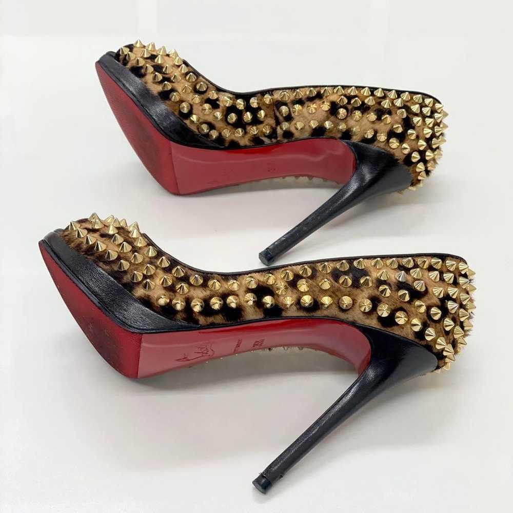 Christian Louboutin Spike Harako Leopard Open Toe… - image 6