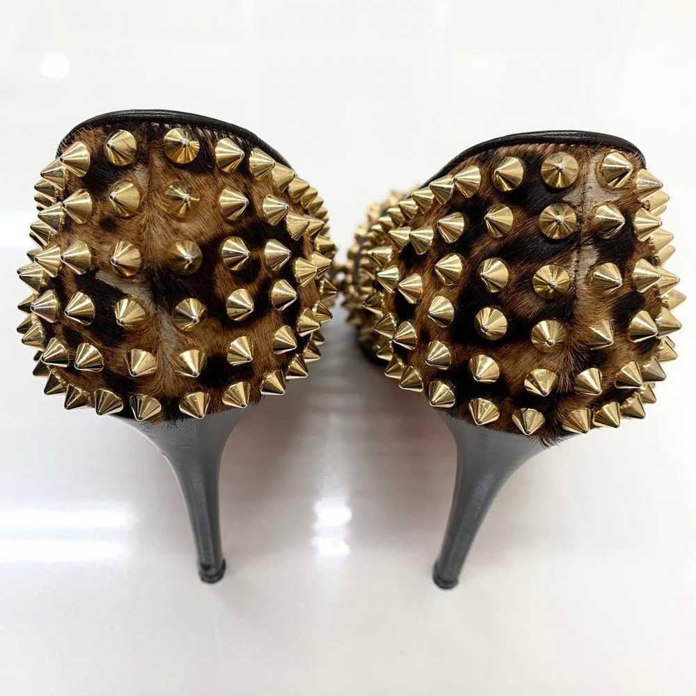 Christian Louboutin Spike Harako Leopard Open Toe… - image 9