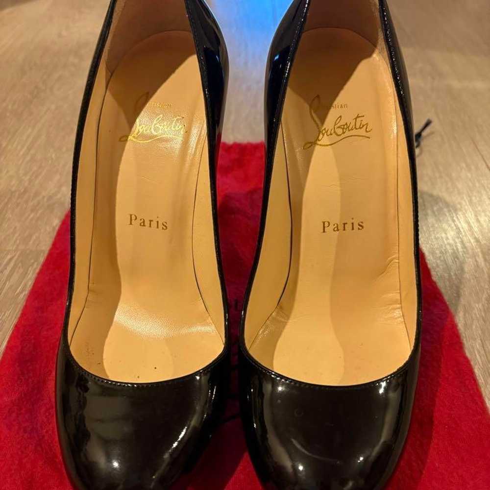 Christian Louboutin black pumps 12cm size 37.5. - image 1