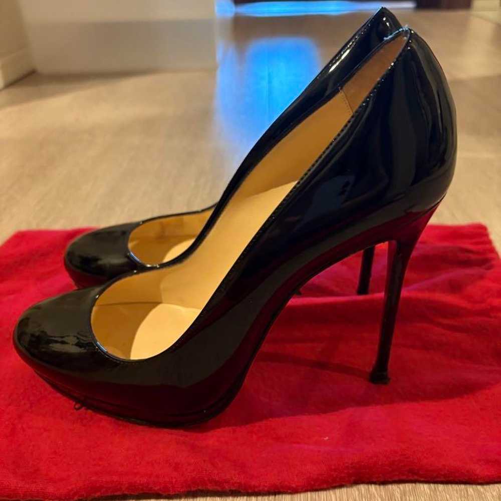 Christian Louboutin black pumps 12cm size 37.5. - image 2