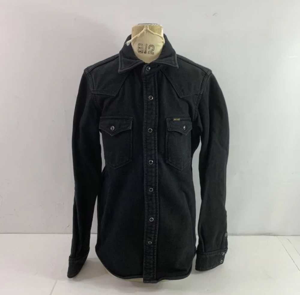 Iron Heart IHSH-234-BLK KERSEY WESTERN SHIRT - image 1