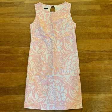 Talbots pink white sleeveless knee length sheath … - image 1