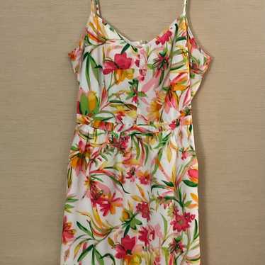 J. Crew Floral Mini Dress Size 6 Short Spaghetti … - image 1