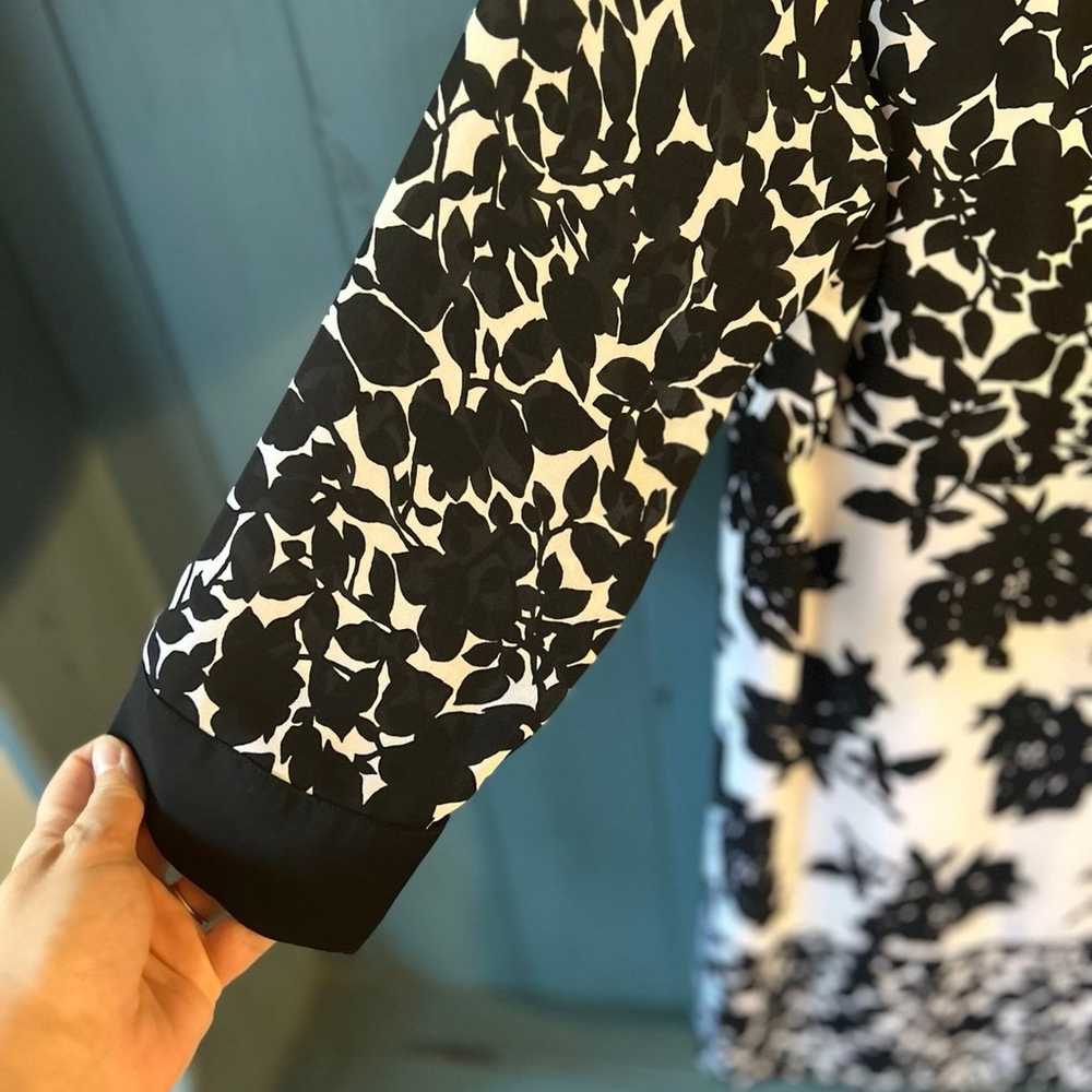 Michael Kors Black & White Floral Dress, Size 6 - image 3