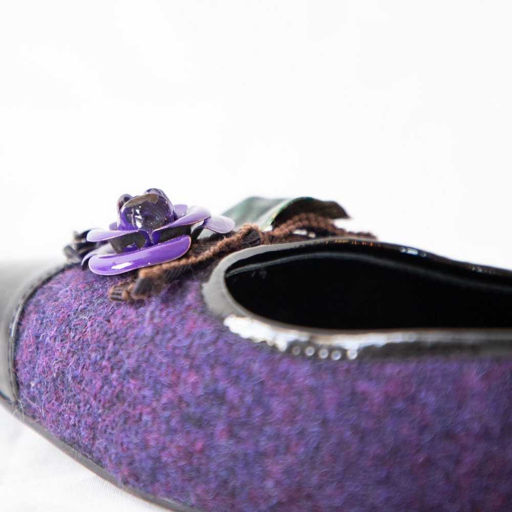 Miu Miu Miu Miu 90's Tweed Kitten Heel Mules - image 6