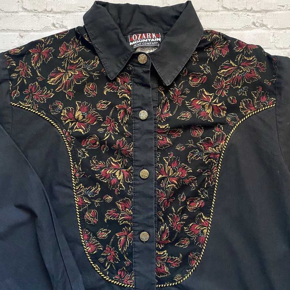 Vintage Western Floral Shirt - image 2