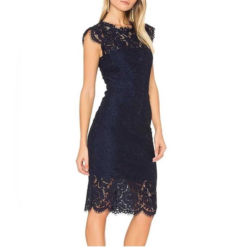 Merokeety Lace Midi Dress- Blue, Size S - image 1