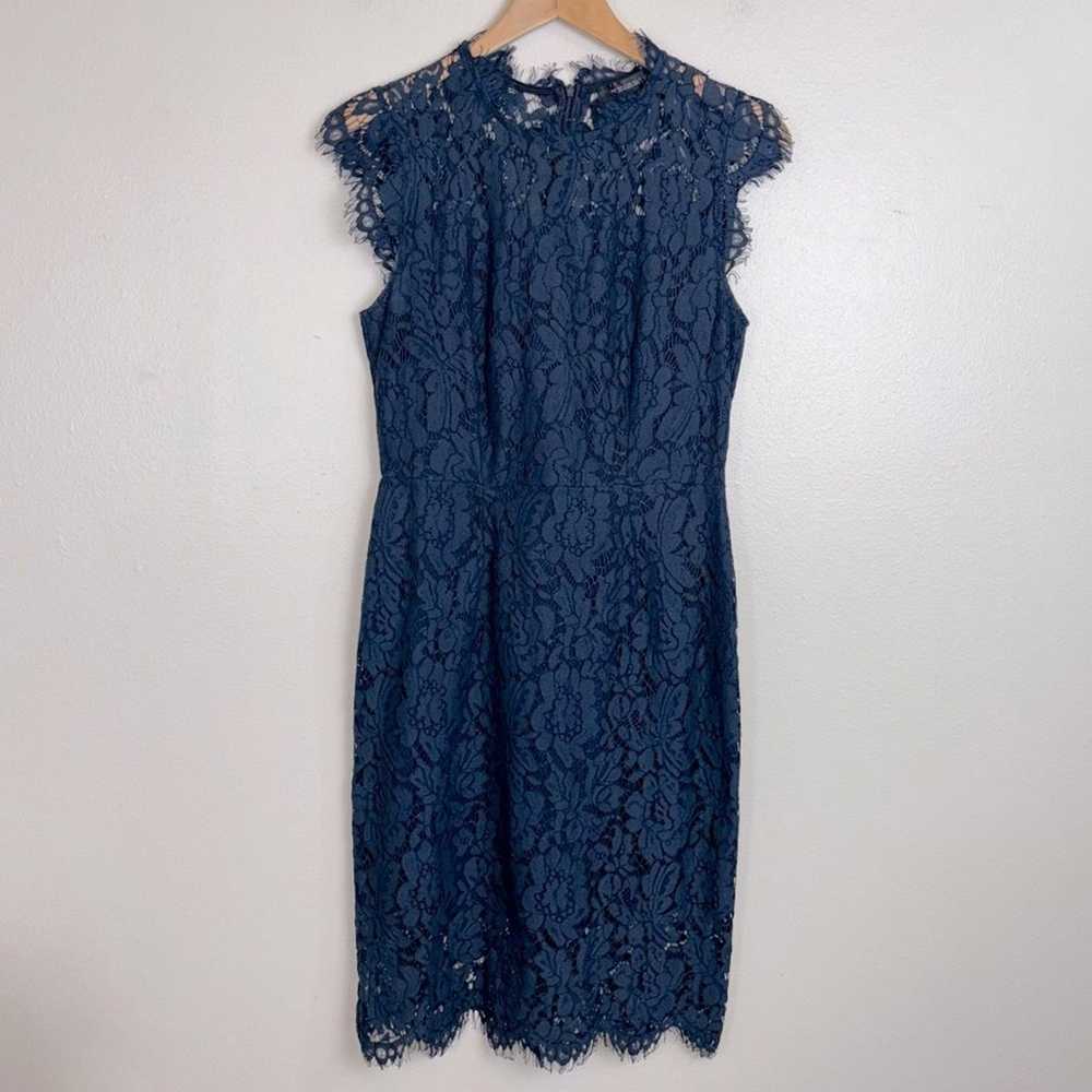 Merokeety Lace Midi Dress- Blue, Size S - image 3